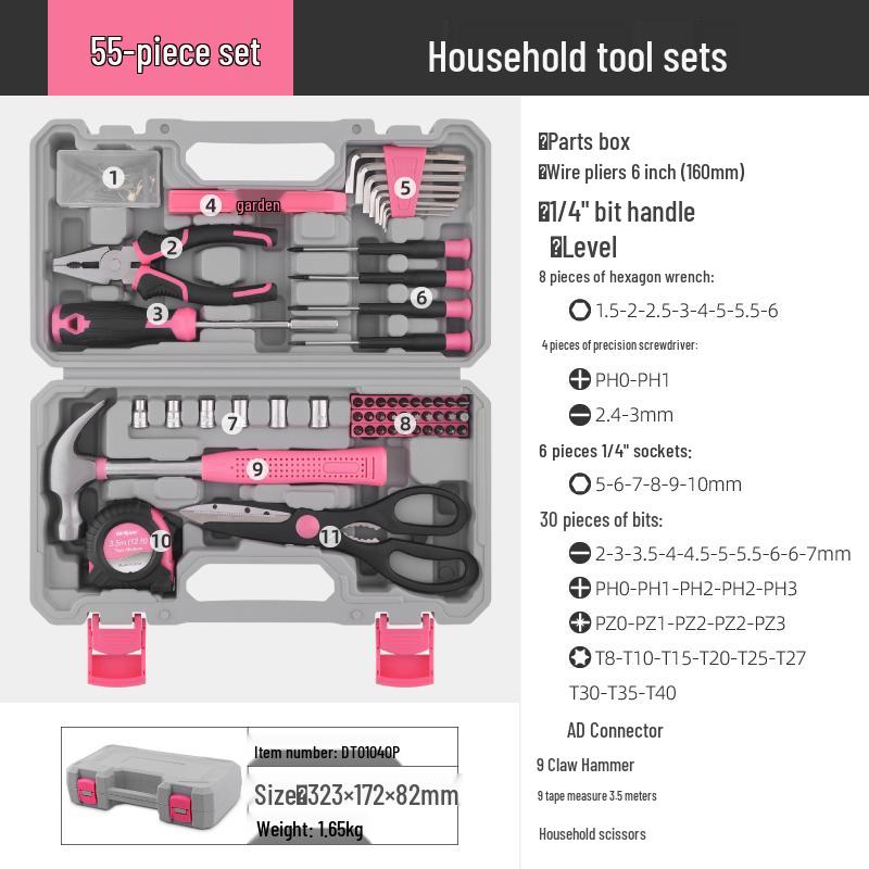 Complete Household Tool Set: Hex Wrench, Screwdriver, Pliers for Daily Repairs