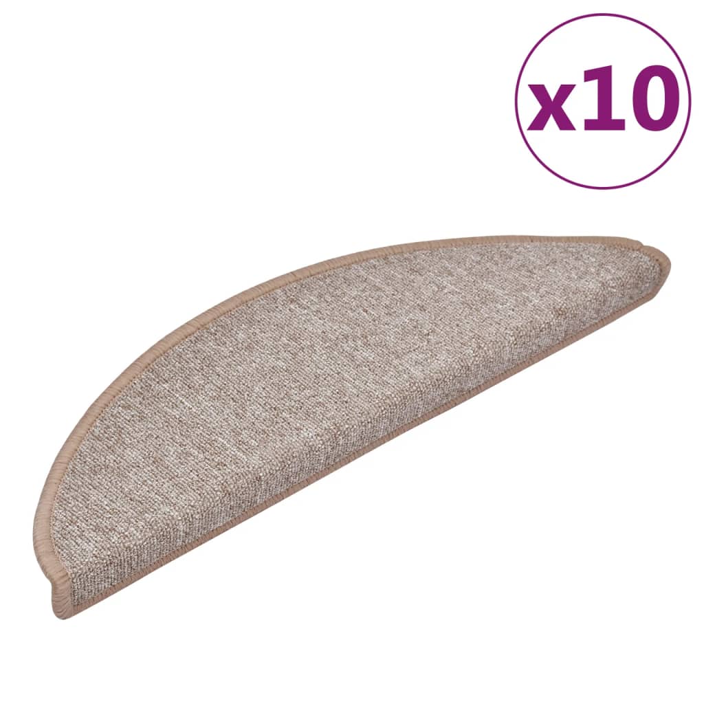 Vidaxl Nakładki Na Schody, 10 Szt., 56X17X3 Cm, Jasnobrązowe