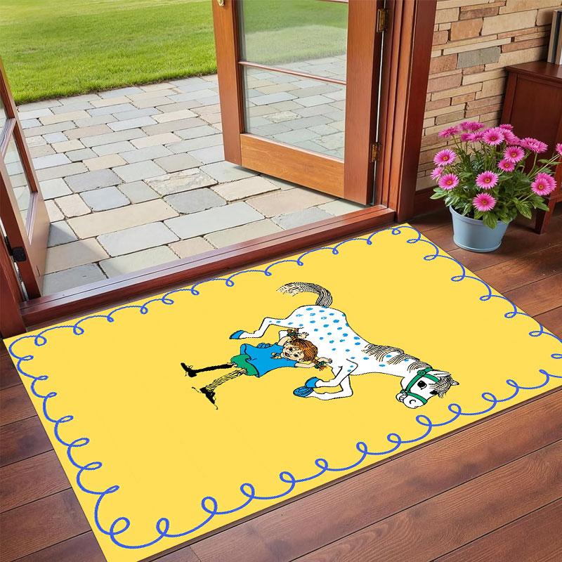 Crystal Velvet Rug Soft Non Slip Indoor Floor Mat Home DecorPippi Longstocking