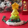 Wool Knitting Dog Caps Christmas Tree Shape Cat Headgear Christmas Hat for Pet  for Small Dog