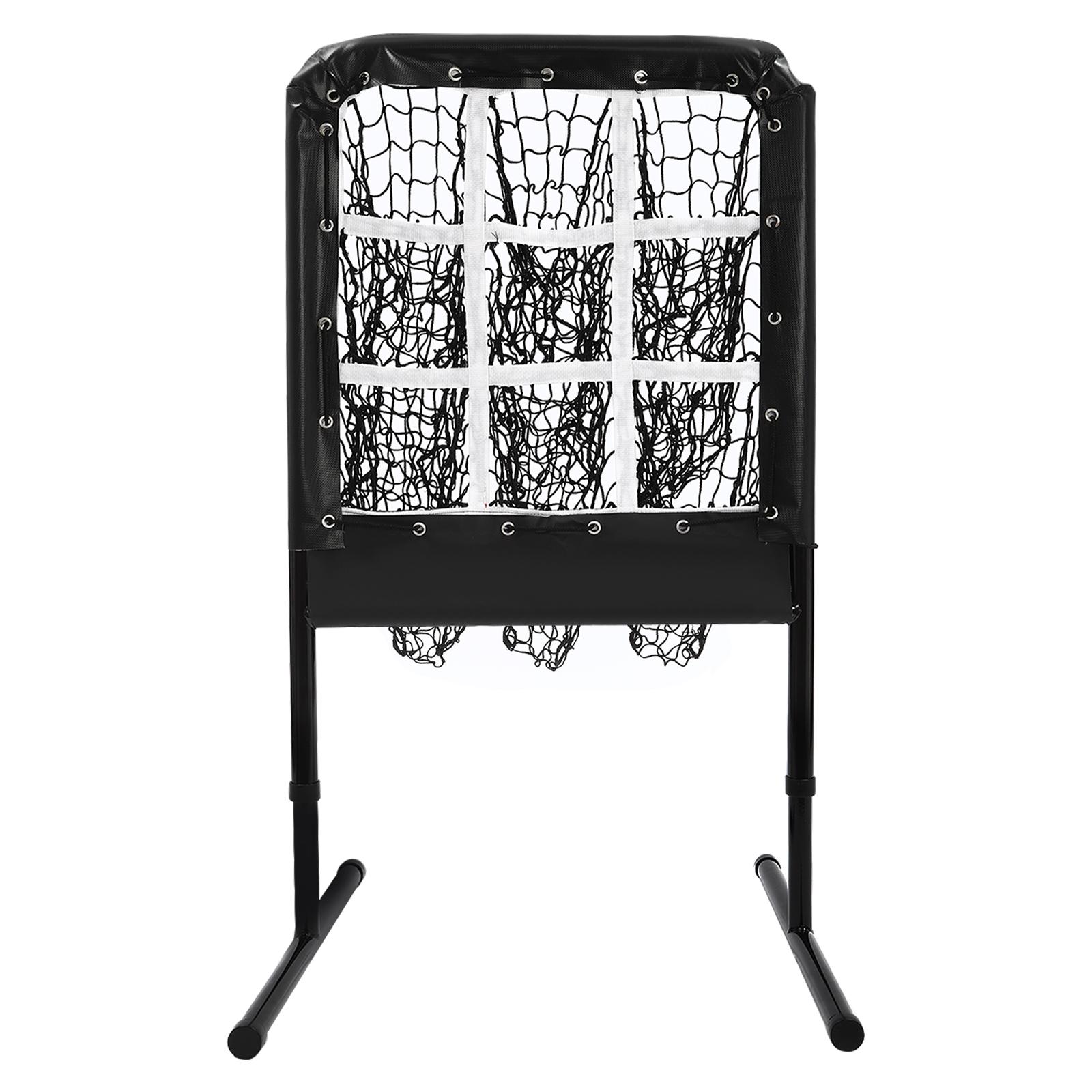 9 Hole Pitching Net with Strike Zone Baseball Pitching Target Softball Pitching Net Portable Height Adjustable