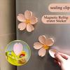Sakura Magnetischer Kühlschrankmagnet Dichtungsclip, Blütenblatt-Dichtungsclip, Magnetischer Kühlschrankaufkleber, Snack-Clip, Blumendekoration