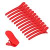 12Pcs NonSlip Hair Styling Clips Plastic Duckbill Hair Clip Hairdressing Hair Barrettes Red