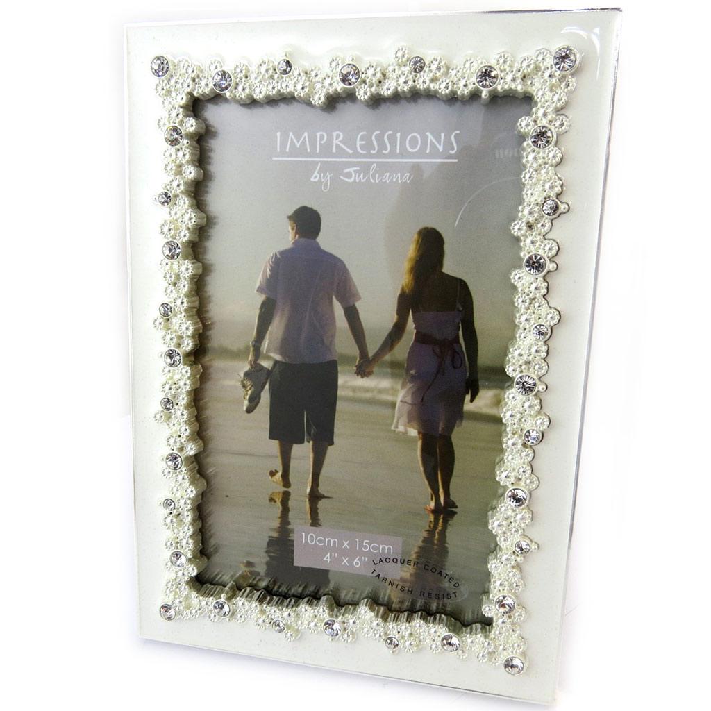 Les Trésors De Lily [N4729] - Photo Frame 'Romance' Ivory Crystal (10x15 Cm)