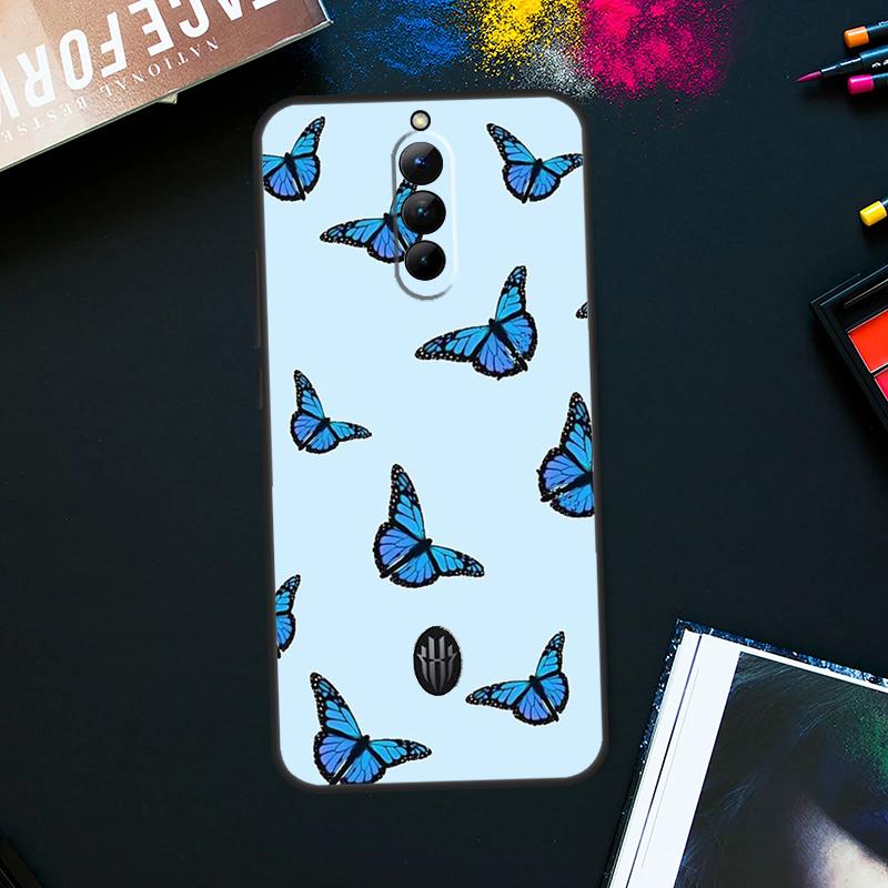 Blue Butterflies Nursery Case For ZTE Nubia Red Magic 8 8S Pro Plus RedMagic 9 Pro Plus 6 7 6S 7S Pro 5S 6R 5G Cover