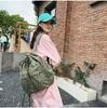 Women's Trendy Canvas Drawstring Backpack - Cool, Stylish, Simple Design for Students