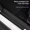 Carbon Fiber Car Door Sill Strip Universal Decorative Welcome Pedal Anti-Scratch Strip Dirt-Resistant Anti-stepping Protection Film Stickers
