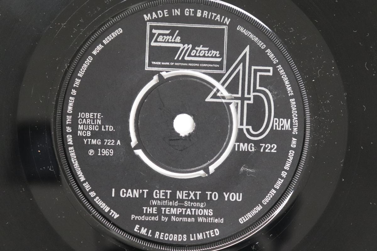 

7inch Record TEMPTATIONS - I Can t Get Next To You TMG722 Tamla Motown 1969 UK Soul/Funk Used