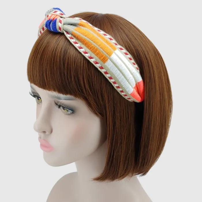 LALA Ethnic Striped Hairband - Beige