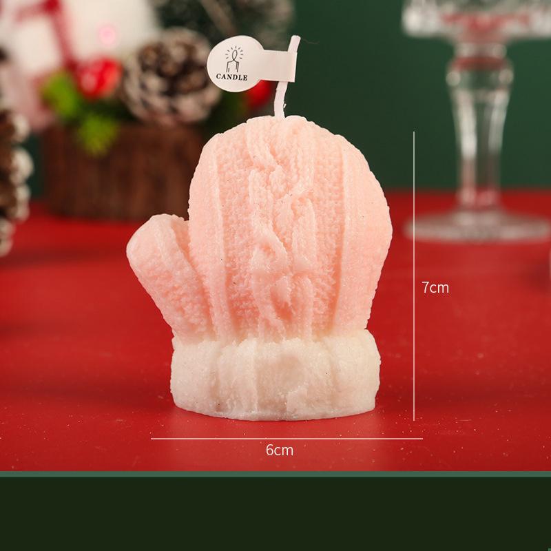 Christmas Candle Gloves Scented Candle Festival Gift Smoke-Free Candle Fragrance Christmas Creative Decorative Accessories