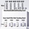 50pcs/box Nail Long Small Mini Stainless Steel Sanding Bands Mandrel For Manicure Sandpaper Ring Holder Nail Drill Accessories