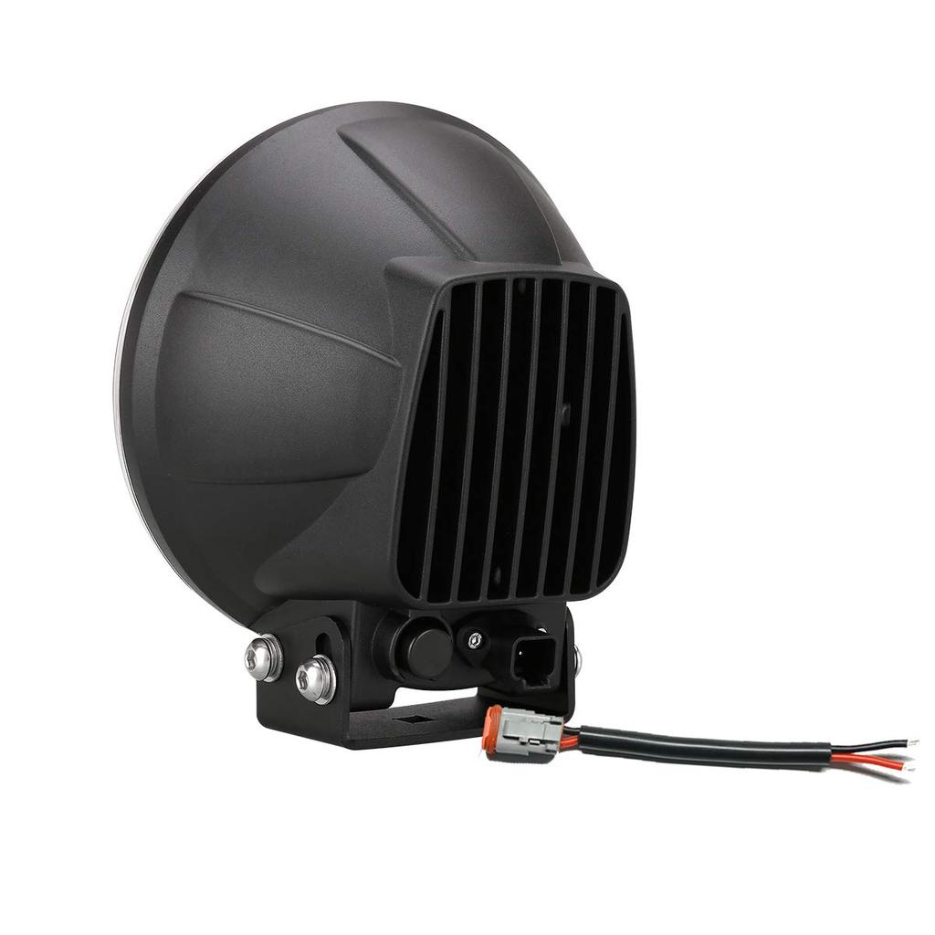 Round LED Floodlight, Searchlight, 50W, 5000 Lumens, 900m Beam Distance, Narrow Beam Angle, Waterproof for Off-Road Use, Automobiles, Boats, and