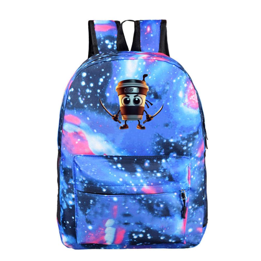 Cartoon Tungtungtungsahur Character Canvas Backpack For School Travel Outdoor