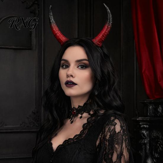 Retro Simulation Horn Headband Halloween Ram Headband, Detachable Devil Headpiece for Hair Accessory Carnival Party, Festival Cosplay Accessory, Stage