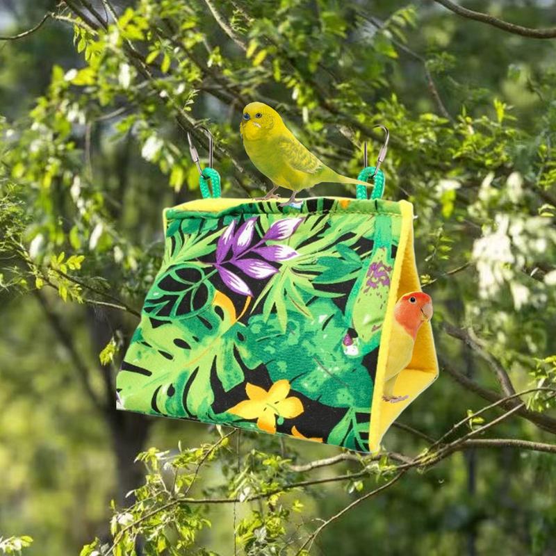 

Bird Hammock Bird Hut Hammock Sleeping Bed Warm Hideaway Tent For Finch African Grey Parakeet Conure Parrot Macaw Lovebirds S зелений