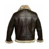 (5XL, Marrone) Giacca da uomo Raf Aviator in vera pelle 2023 Cappotto Bomber B3 Pelle di pecora Pilota Volo