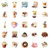 50 Coffee Theme Stickers Without Repeating Coffee Stickers DIY Creative Handbook Diary