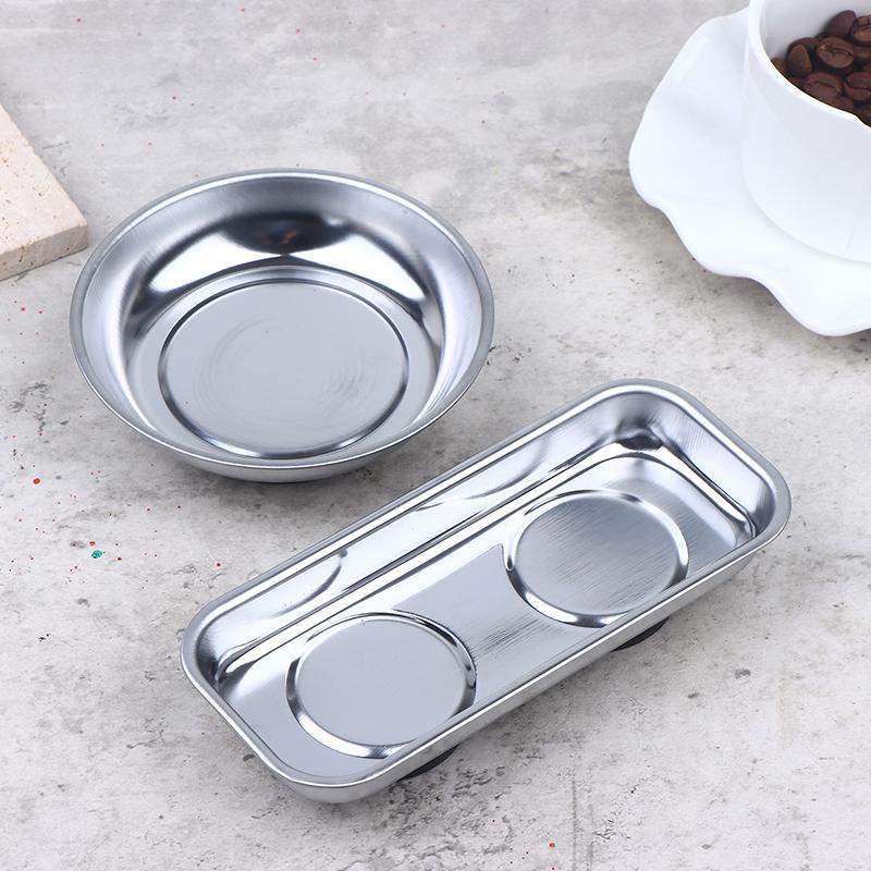 Stainless Steel Magnetic Tray Circular Magnetic Parts Bowl Screws Sockets Storage Tray For Auto Suction Pad Tools