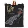 Music Rock Korn Band Blanket Coral Fleece Plush Bedding Heavy Metal Throw Blankets Relax Lightweight Thin for Bedroom Rug Piece