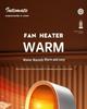 Quick Heat PTC Electric Fan Heater for Living Room & Bedroom - Low Noise, Safe Tip-Over Feature