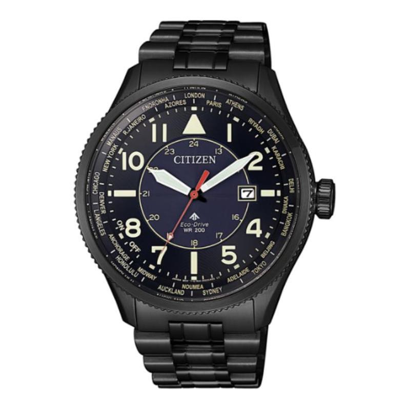

CITIZEN PROMASTER series 200m waterproof depth light Quartz Steel Strap men s watch black dial BX1015-84L чорний
