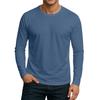 Men's Round Neck Plunger Long Sleeve T-Shirt Top