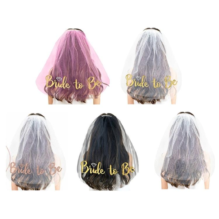 Bachelorette Party Veil Bride To- Be Veil Bride Veil For Wedding Veil Short Veil