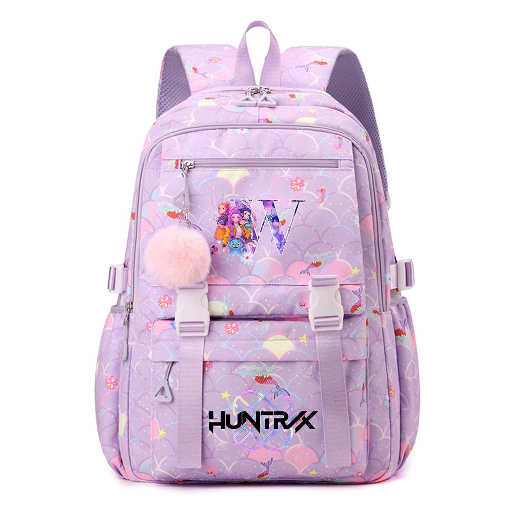 Anime 26 English Letters Printed Backpack Schoolbag for Teenager Student Girl Boy Bookbag Large Capacity Waterproof Travel Bag Gift Mochila
