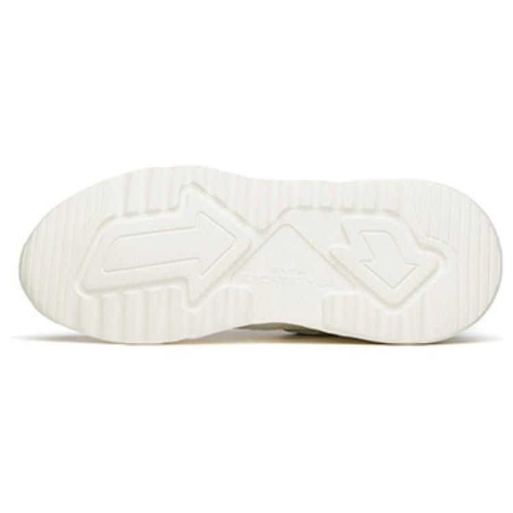 Anta Life Collection Synthetic Leather Athletic Shoes Abrasion Resistant Low top Casual Shoes Women's White Green 122118843S-3