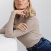 Women's Turtleneck Sweaters Long Sleeve Ribbed Mock Neck Sweater Spring Fall Slim-Fit Basic Layer Knit Pullover Lightweight Underwear Tops for Women