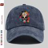 Pc Vibrant Day Of The Dead Skull With Floral Print Baseball Cap  Adjustable Buckle Closure Lightweight Polyester Ideal For