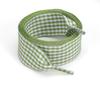 1 Pair Cute Pastel Gingham Check Ribbon Shoelaces Wide Flat Grid Multicolor Sweet Girly Bow Laces for Sneakers and Casual Shoes