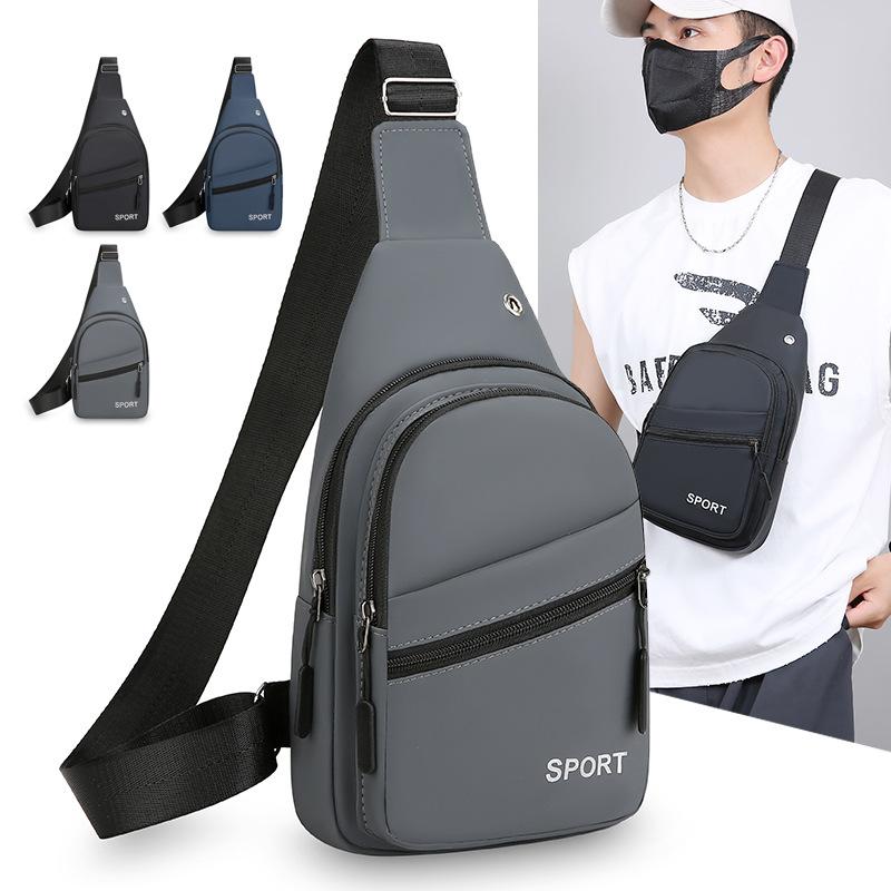 Simple Chest Bag Men's Bag New Business Casual Shoulder Bag Texture Chest Bag Western Style Joker Diagonal Bag.
