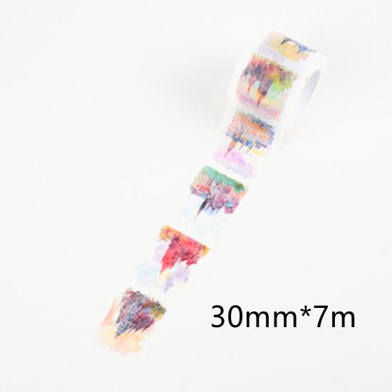 Beautiful Wash Tape Flower Plant Japanese Masking Adhesive Tape Decors Scrap Booking Sticker Label