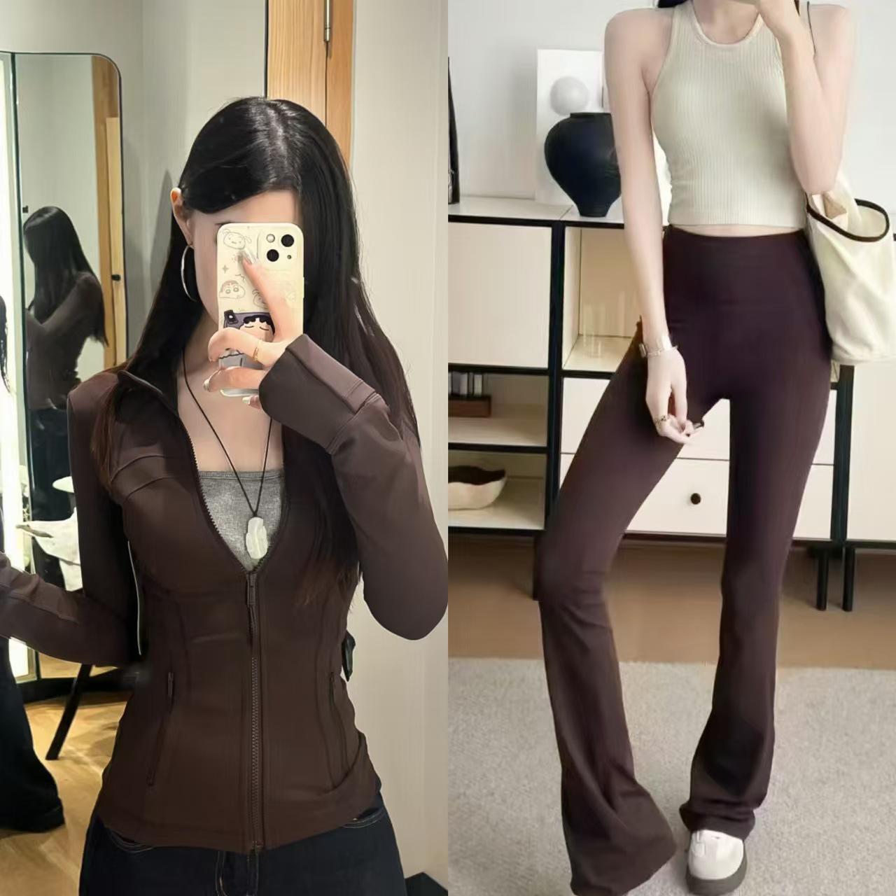 

Женский комплект брюк клеш для йоги с высокой талией Lulu Sleek City S / Size 2