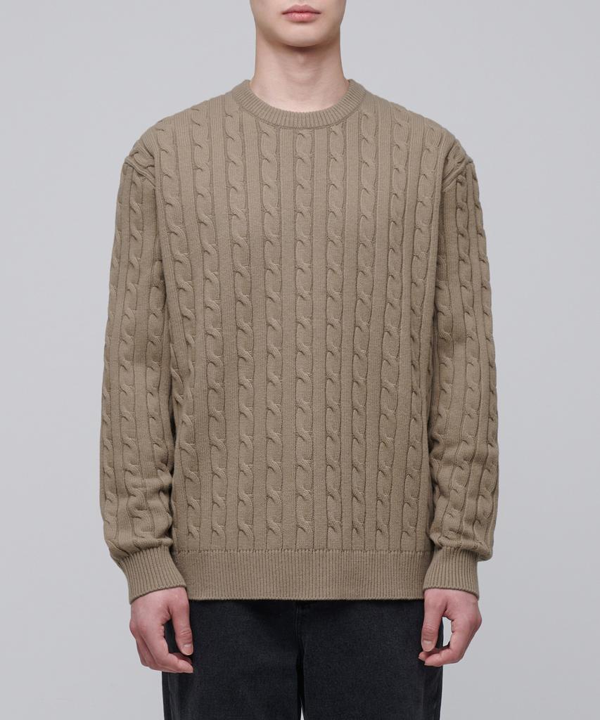 Musinsa Standard Cable Crew Neck Knit [Beige]