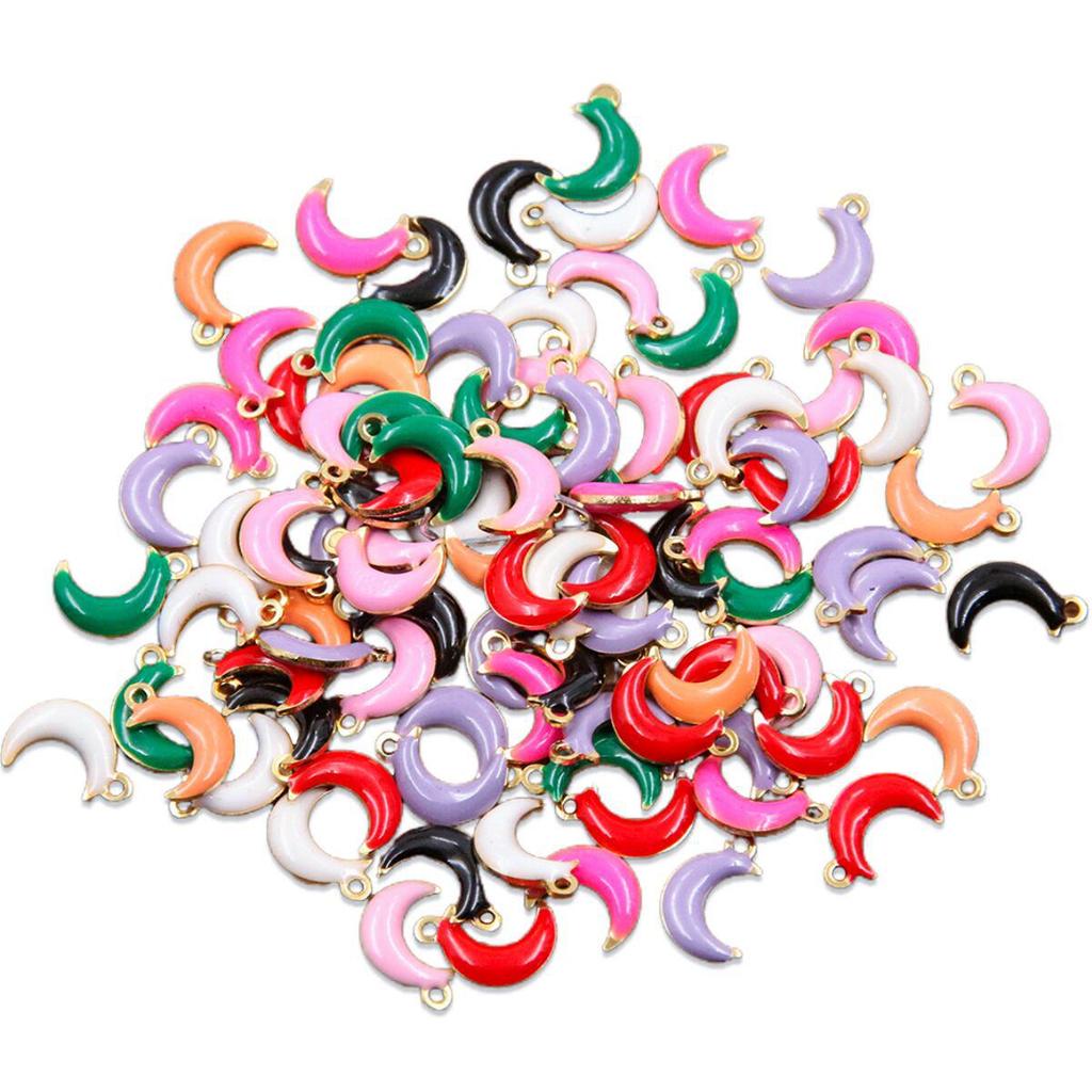 5pcs Double-Sided Stainless Steel Enamel Drip Oil Lightning Charm Pendants for DIY Bracelets and Necklaces