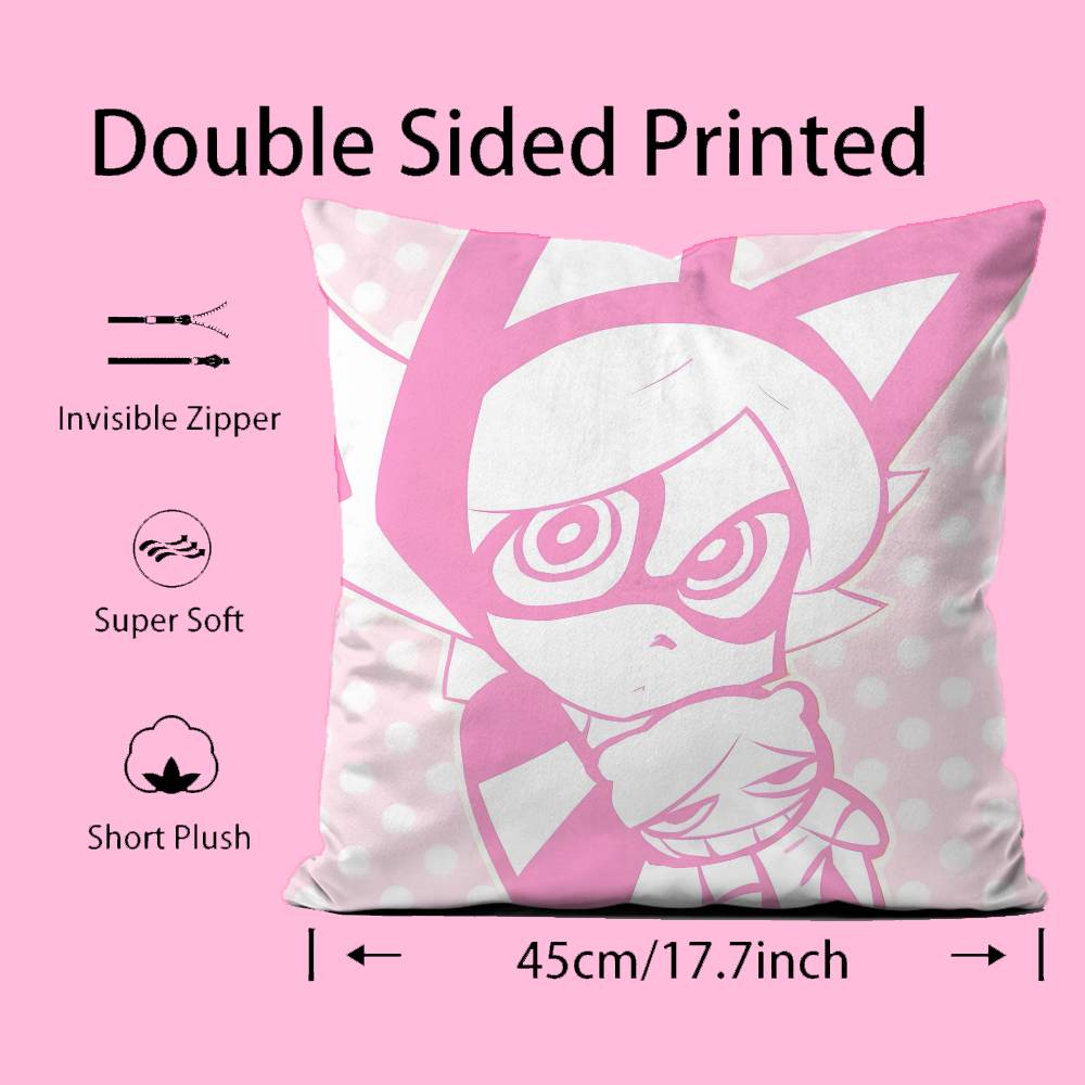 P-Psychocuties Mimi Anime Kissenbezug Komfort Sofa Bett Seidig elegant Unsichtbarer Reißverschluss Kundenspezifischer dekorativer Kissenbezug