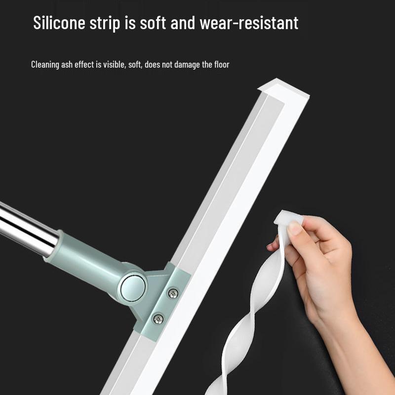 Telescopic Folding Silicone Floor Scraper & Squeegee Broom for Bathroom and Hair Removal