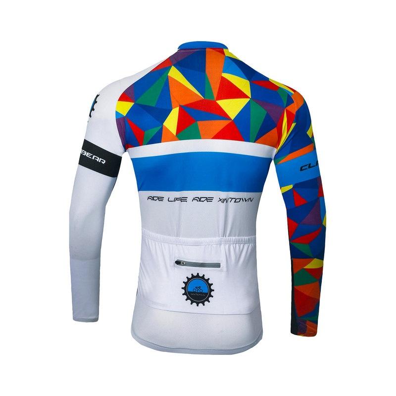 Pánské cyklistické soupravy s dlouhým rukávem Obleky proti pocení Cyklistické dresy s 3D polstrováním Polštář