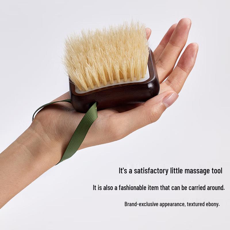 Ebenholz Weiche Wildschweinborsten Trocken-Körperbürste