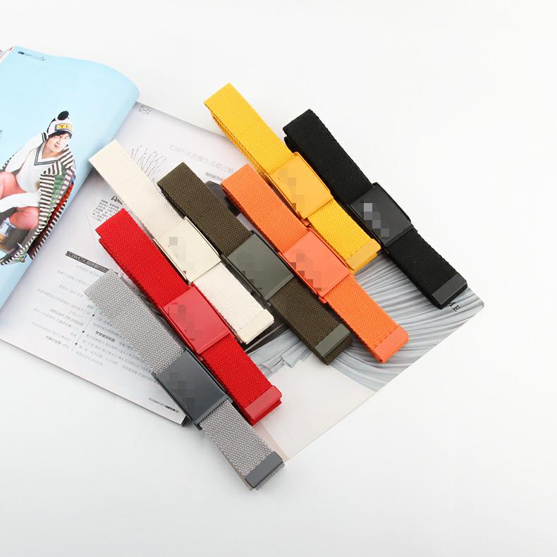 

Canvas Belt Lesbian Trend Casual Student Men S Belt чорний