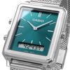 Casio Standard Rectangular Face Watch Stainless Steel Mesh Band Blue Green Overseas Model [Casio] Ana-Digi Men's MTP-B205M-3E [Item]