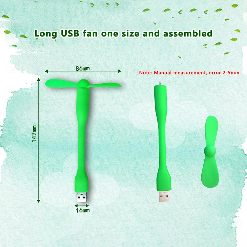 Usb Small Fan Flexible Bendable Fan For Power Bank Laptop Pc Ac Charger Portable Hand Cool Mini Fan For Computer Summer Gadget