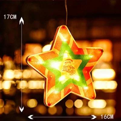 LED Christmas Decoration Suction Cup Light, Santa Claus Snowman Shaped Light, Christmas Shop Window Decoration, Home Decoration