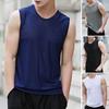 Camiseta sin mangas transpirable de malla para hombre, camisetas sin mangas de secado rápido, ropa de Fitness para gimnasio de verano
