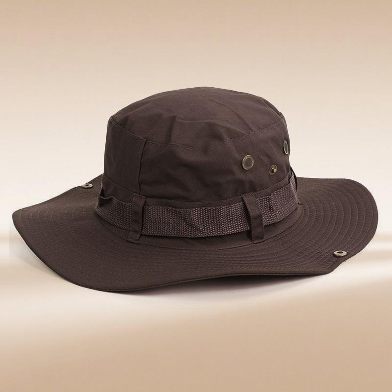 Bucket Hat Men's Tide Summer Outdoor Four Seasons Mountaineering Western Cowboy Hat Sunshade Sun Protection Camping Hat