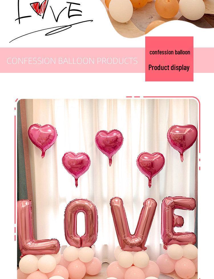 Romantic LOVE Balloon Set for Proposal, Birthday, or Wedding Room Decoration