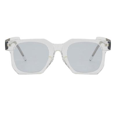 LOOKING4U Neoretro 5553 Newtro Occhiali da Sole Brutti C5 Nero Trasparente