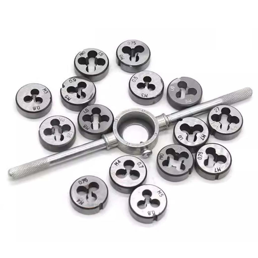 Tap Plate Thread Combination Set, Screw Tap Tapper Drill Bit Manual Wrench Bushings Tapping Tools Drilling Threaded Holes